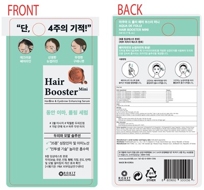 5ml Ndc: 80592-203-01 Label (Aqua De Folli Hair Booster Mini 5ml Label)